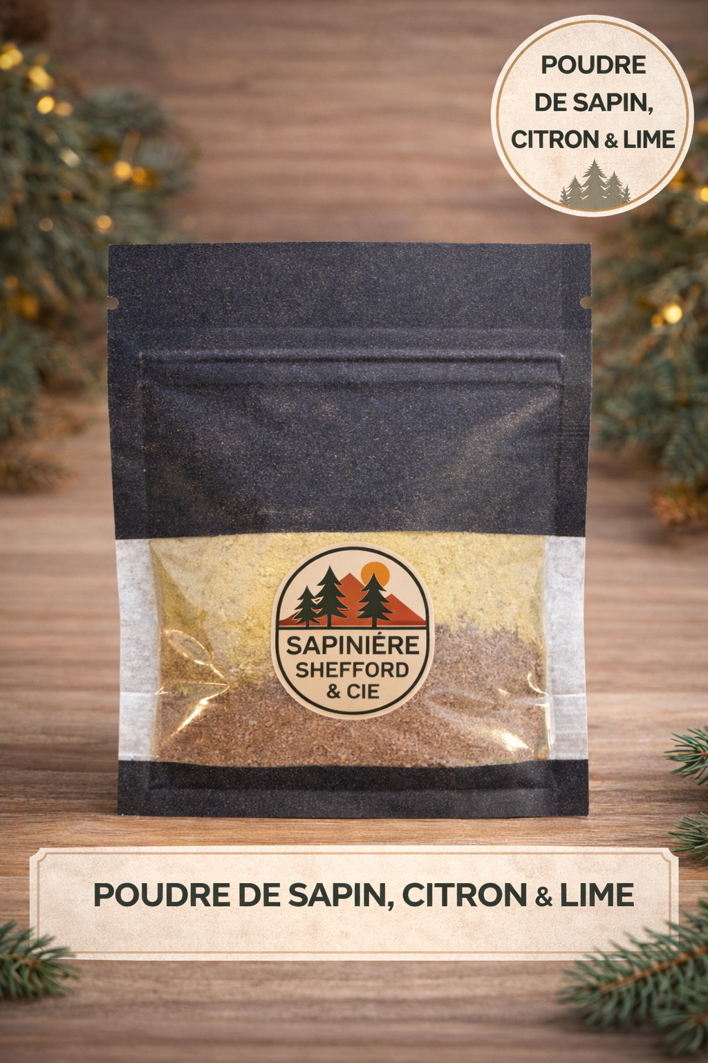 Aromate de poudre de sapin, citron, lime
