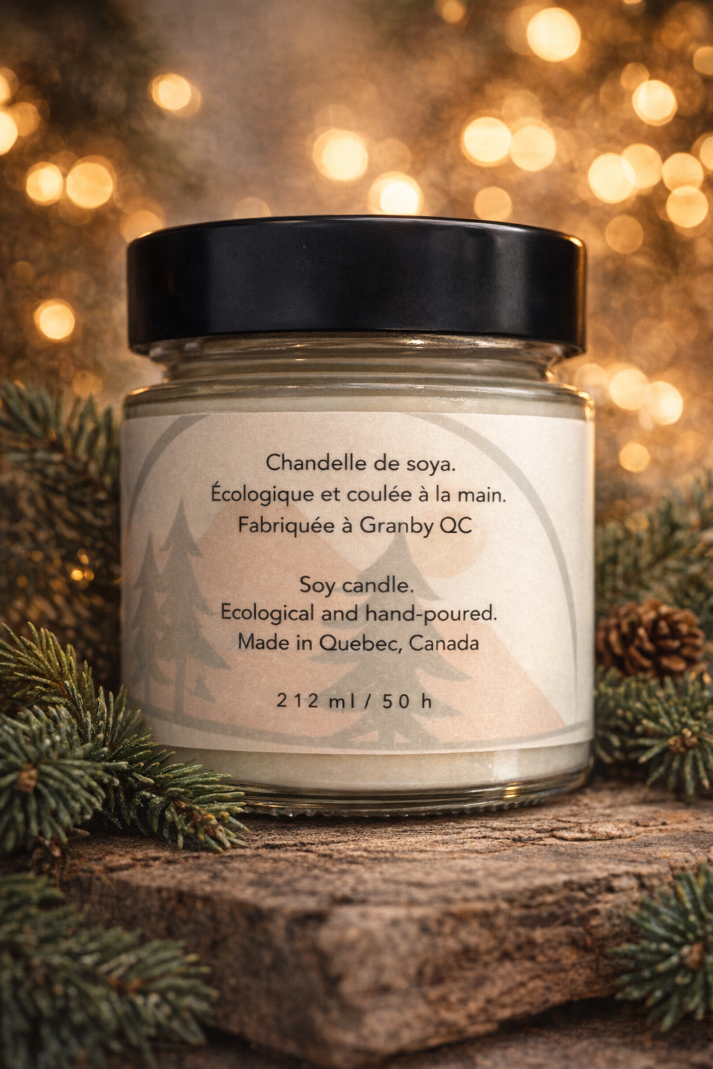 Chandelle de soya – Épinette | 212 ml